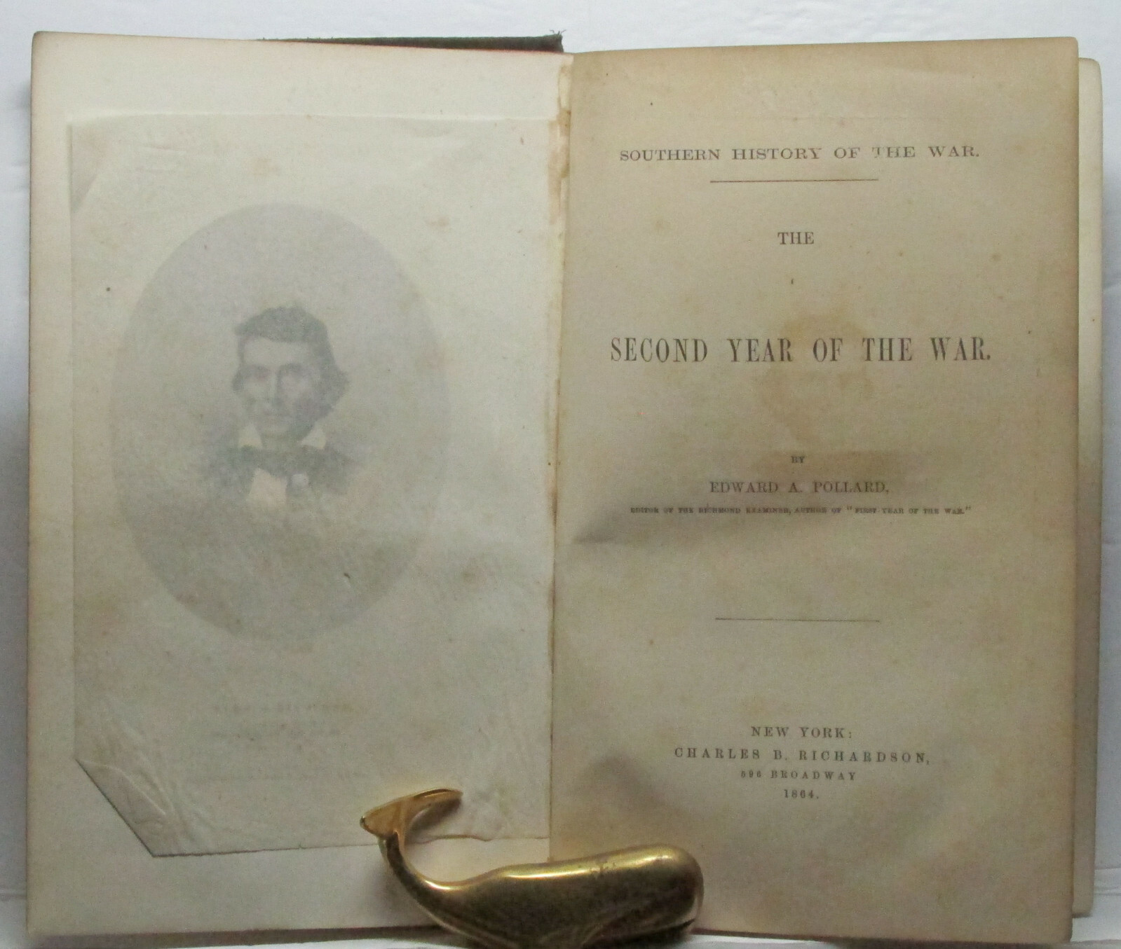 SOUTHERN HISTORY OF THE WAR THE SECOND YEAR OF THE WAR POLLARD 1864