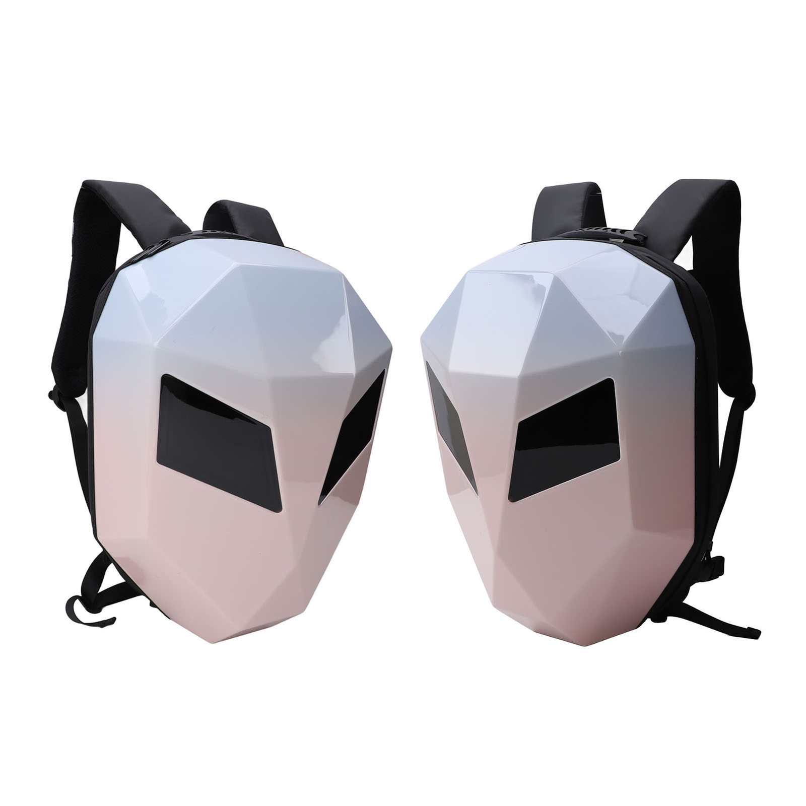 LED Riding Backpack Mobile APP Control Hard Case Luggage Laptop Storage Bag