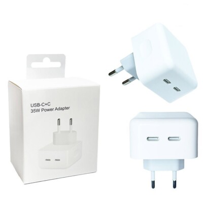 Netzteil Adapter Dual Doppelzimmer Eingang USB Art C 35W Tablet Smartphone