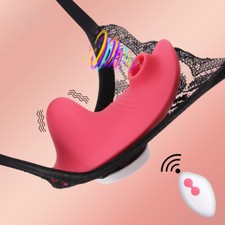 Panties Massager Suck Vibrating Wireless Remote Control Women Underwear