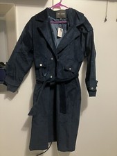 Women’s Blue Coir Dory Coat Three Quarter Length ~ Open Swing Coar (lola Jean)