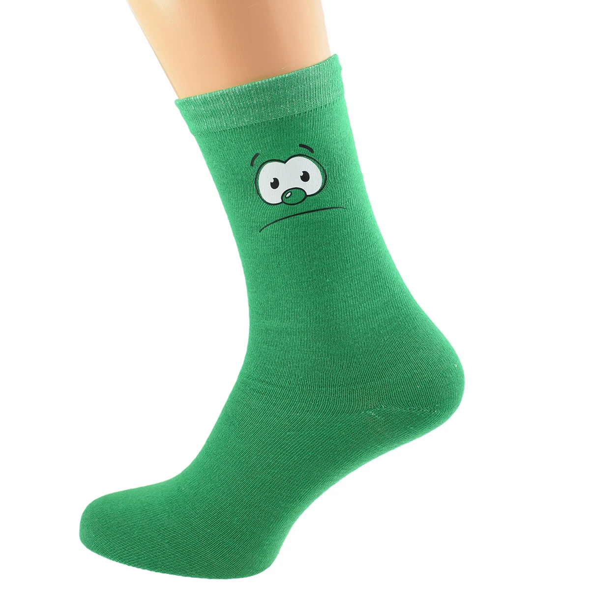 Green Funny Face Design Novelty Socks in Mens Womens and Kids Sizes X6N179