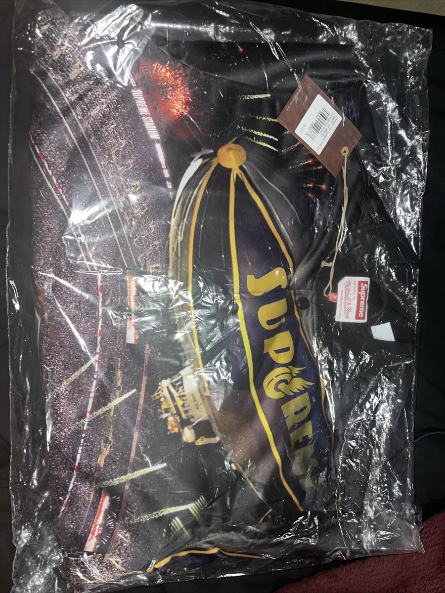 NEW SUPREME BRANDED MITCHELL AND NESS STADIUM VARSITY JACKET SIZE MEDIUM