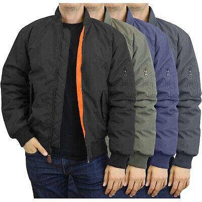 Mens Heavy Weight MA-1 Flight Bomber Jacket Full Zip Mens Heavy Weight MA-1 Flight Bomber Jacket Full Zip