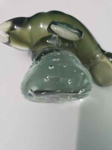 Vintage Art Glass Manatee Hand Blown Sculpture Sea Cow Sirenia Paperweight - Picture 10 of 10