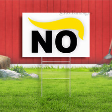 Eco No Trump Anti-Trump in Yard Road Sign w/Stand