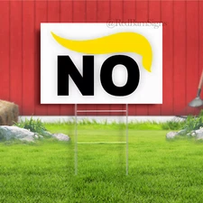 Eco No Trump Anti-Trump in Yard Road Sign w/Stand