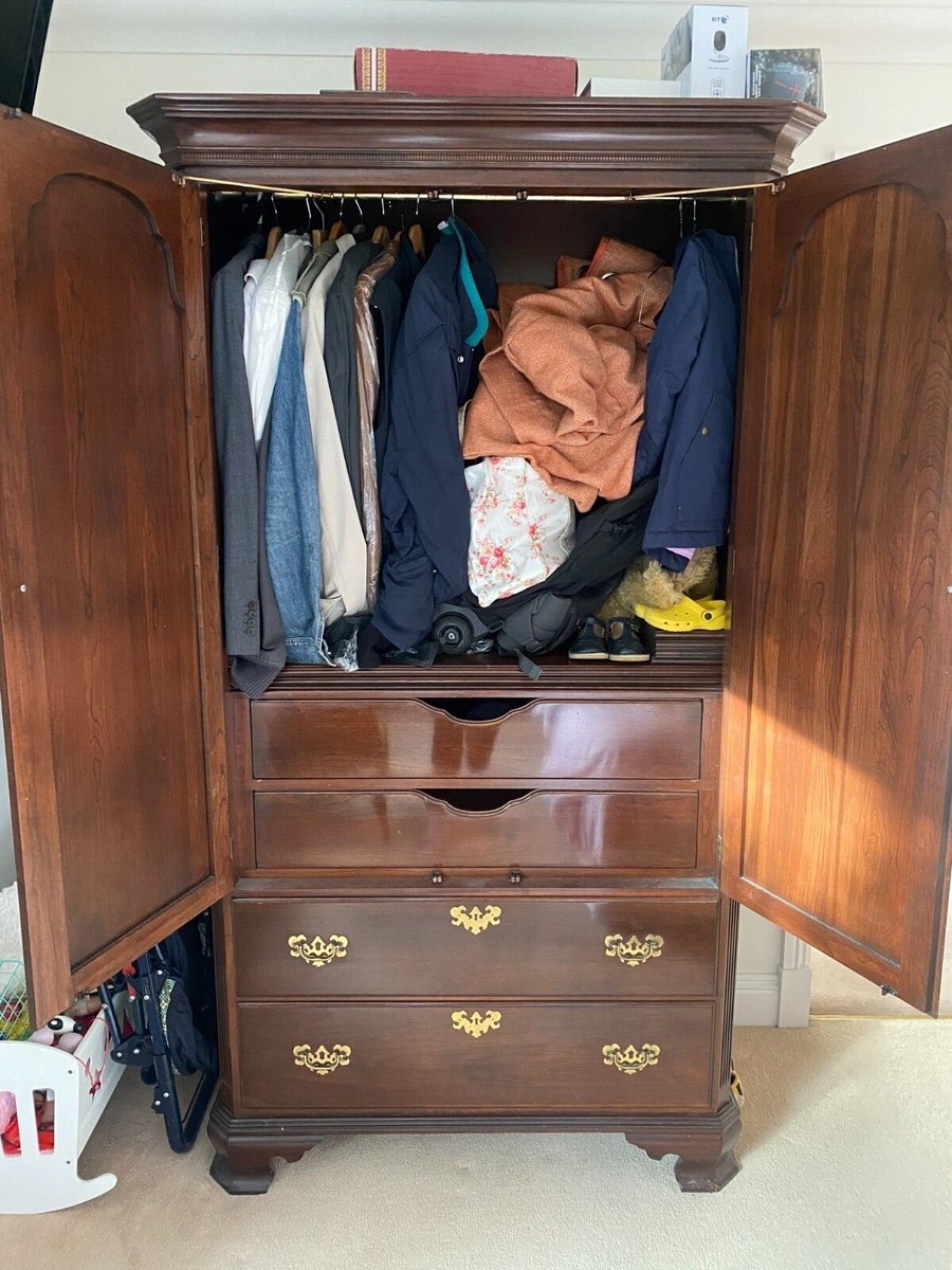 Antique Ethan Allen 'Georgian Court' Mahogany Armoire/Wardrobe
