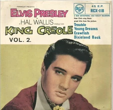 Elvis Presley - King Creole Vol. 2 original 1958 UK 7 inch vinyl EP Tri-centre