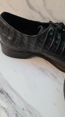 Barneys New York Black Alligator Men\'s Lace Shoes@[99 Sz10.5 Barneys New York Black Alligator Men main image 3