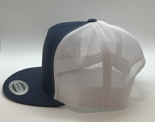 Lazy J Ranch Navy & White Prickly Pear Classic Five Panel Trucker Hat - Picture 2 of 3