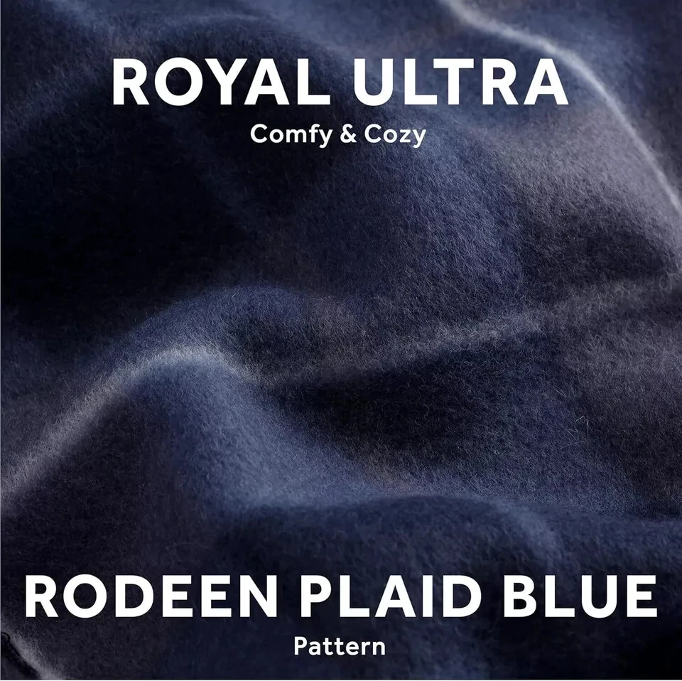 Sunbeam Royal Ultra Rodeen Blue Plaid Heated Personal Throw / Blanket, Cozy-Warm - Image 3 of 4