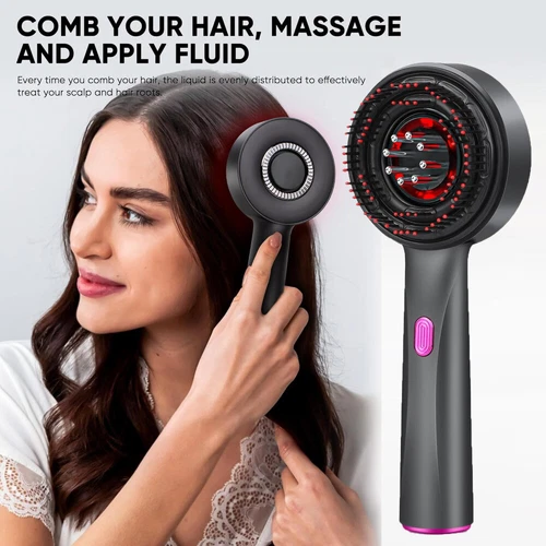Peine de terapia con luz roja y masajeador eléctrico para el cuero cabelludo y aplicador de aceite para el cabello - Imagen 2 de 31
