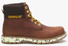 Caterpillar Womens E Colorado Leather Soft Toe Work Casual Boots Brown
