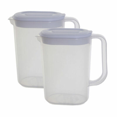 Kühlschrank Türkrüge Kunststoff 1,5 Liter Saft Milch Wasser Kühlgetränk Weißfurze X 2