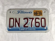 Illinois 2015 Motorcycle License Plate Expired - DN 2760