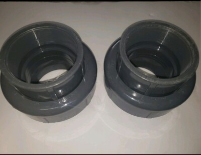 Lot of (2) 4'' Spears Schedule 80 Union. One side is threaded and the other glued