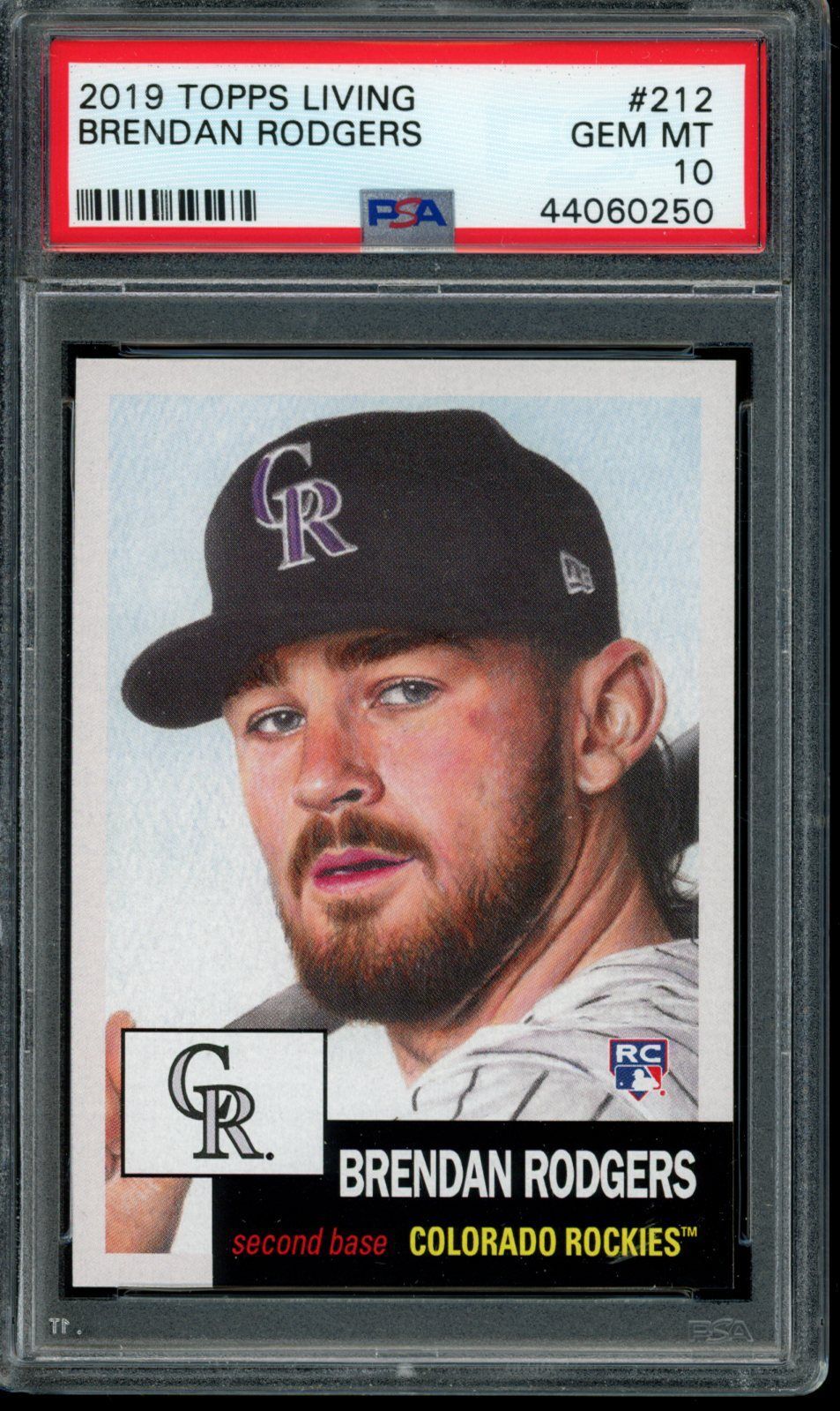 2019 Topps Living Set #212 Brendan Rodgers PSA 10 Gem Mint RC Rookie 44060250