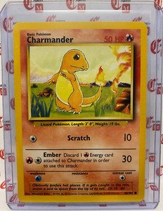 Charmander - Pokémon Card - Unlimited Base Set 1999 - 46/102 - WOTC -  TCG  - LP
