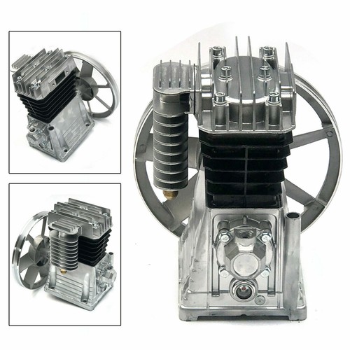 Pompa Compressore Aria Pistone Testa Motore Doppio Cilindro Lubrificato ad Olio 1,5KW/2,2KW - Foto 24 di 34