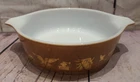 ORIGINAL Pyrex 471 1 Pt Brown w/ Gold Casserole