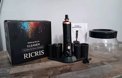 Ricris Portable Electronic Makeup Brush Cleamer NIB