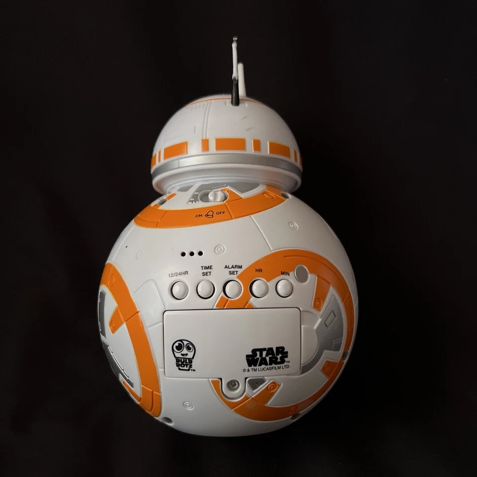Star Wars Episodio VII El Despertar de la Fuerza Bombilla Botz BB-8 Reloj Despertador Naranja Blanco Foto 3 de 3