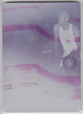 2019-20 Eminence Bill Russell Logoman Autographs Silver Bar Magenta Plate 1/1