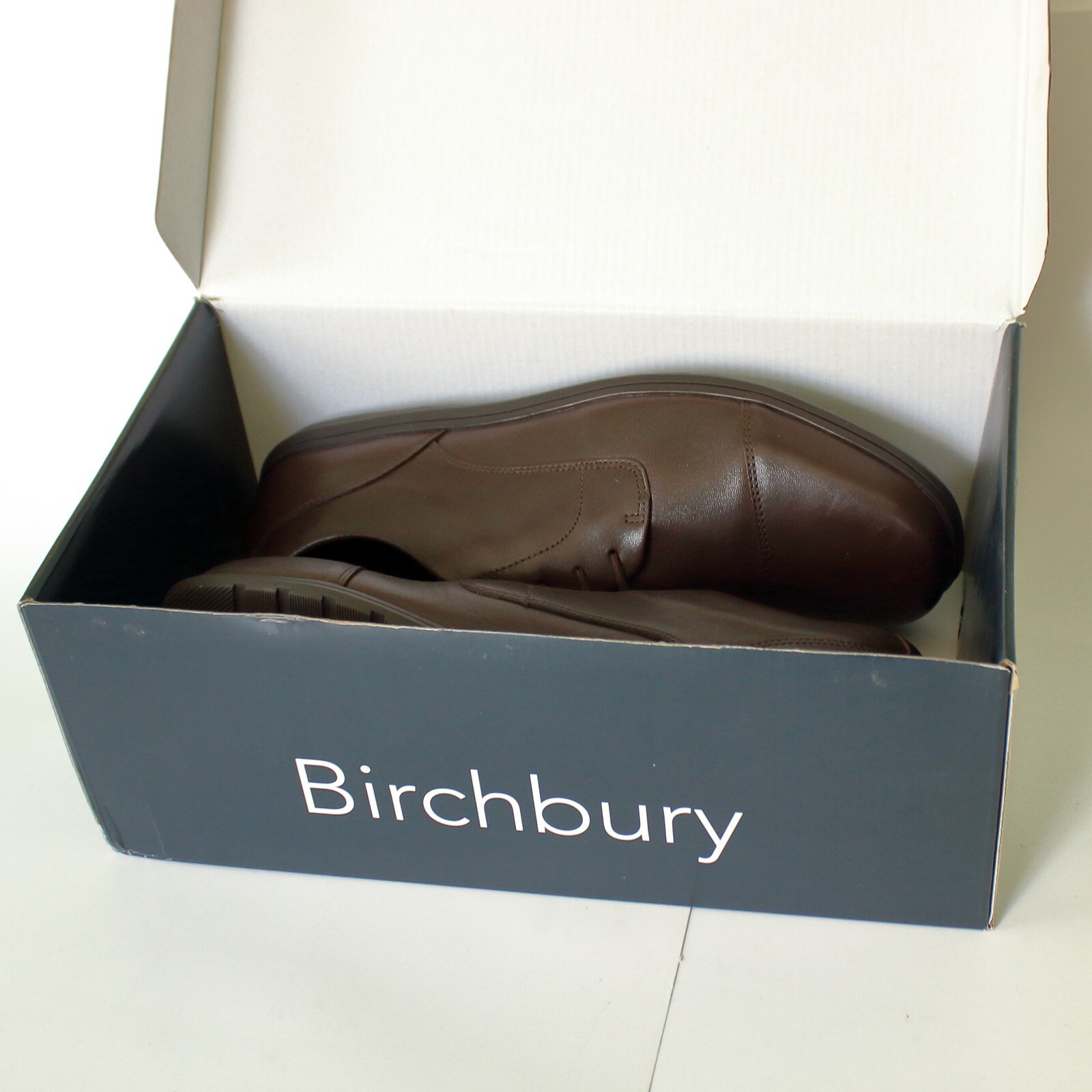 SAOLA Scarpe eleganti Birchbury Brenston a piedi nudi vintage marroni da uomo taglia 10 5 nuove con scatola