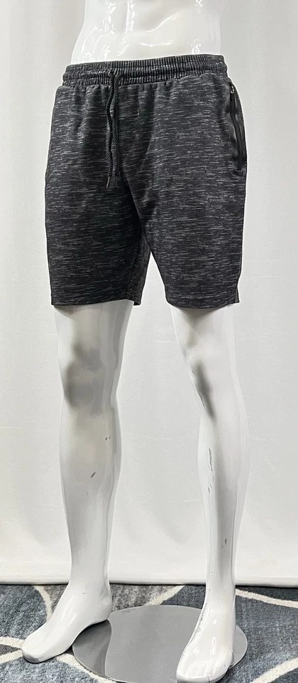 Pantalones Cortos de Sudadera Pony Gris Moteado Cintura Elástica Cordón Talla L Foto 2 de 3