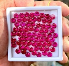 Natural Ruby CERTIFIED Red Round Cut 6 mm Size Lot AAA Quality 20 Pcs Gemstone