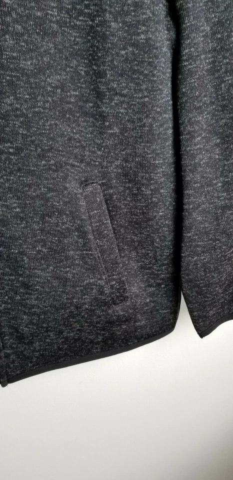 Dockers Men's Dark Black Heather Full Zip Fleece Sweater Jacket - Size M - Image 4 of 4