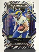 2021 Panini Select - Club Level Jake Funk #299 Zebra Prizm Die-Cut (RC)