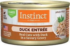 Instinct Flaked Duck In Savory Gravy Grain Free Cat Food 3oz/24pk 8.22 per gallon