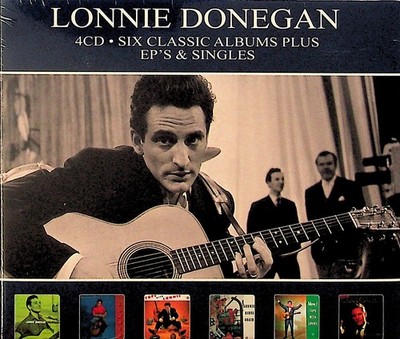 LONNIE DONEGAN- 6 Classic Albums + EPs/Singles 4-CD NEW Showcase/Tops With/Rides