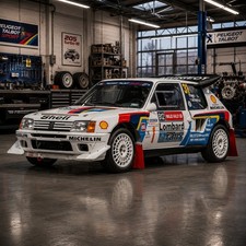 1984 Peugeot 205 T16 Rally Car Classic Motorsport Wall Art Poster 1984 Peugeot 205 T16 Rally Car Classic Motorsport Wall Art Poster