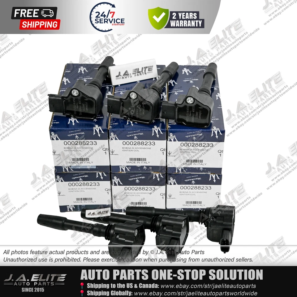 6pcs Genuine Ignition Coils for Maserati Ghibli Levante Quattroporte 288233 - Image 4 of 4