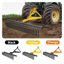 3 Point 60'' Landscape Rock Rake For Cat 1 Tractor Attachment Soil Gravel Lawn