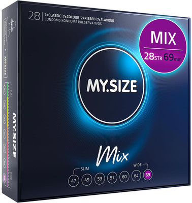 MY.SIZE Mix Premium Kondome Größe 7, 69 Mm   28 Stück | 4 Varianten: Classic, Ge