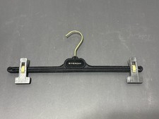 Givenchy Black Velvet Clip Hanger Gold Logo Boutique Luxury Skirt Pants