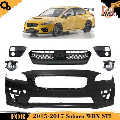 Front Bumper Cover Fascia & Grille Assembly For 2015-2017 Subaru WRX STI