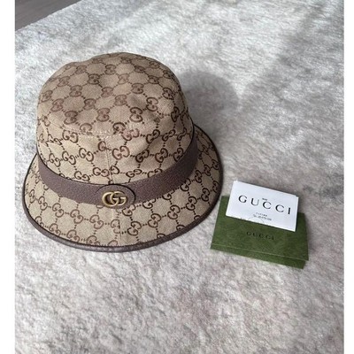 GUCCI GGロゴ バケットハット ベージュ GUCCI bucket Hat Cap Beige GG Logo | eBay