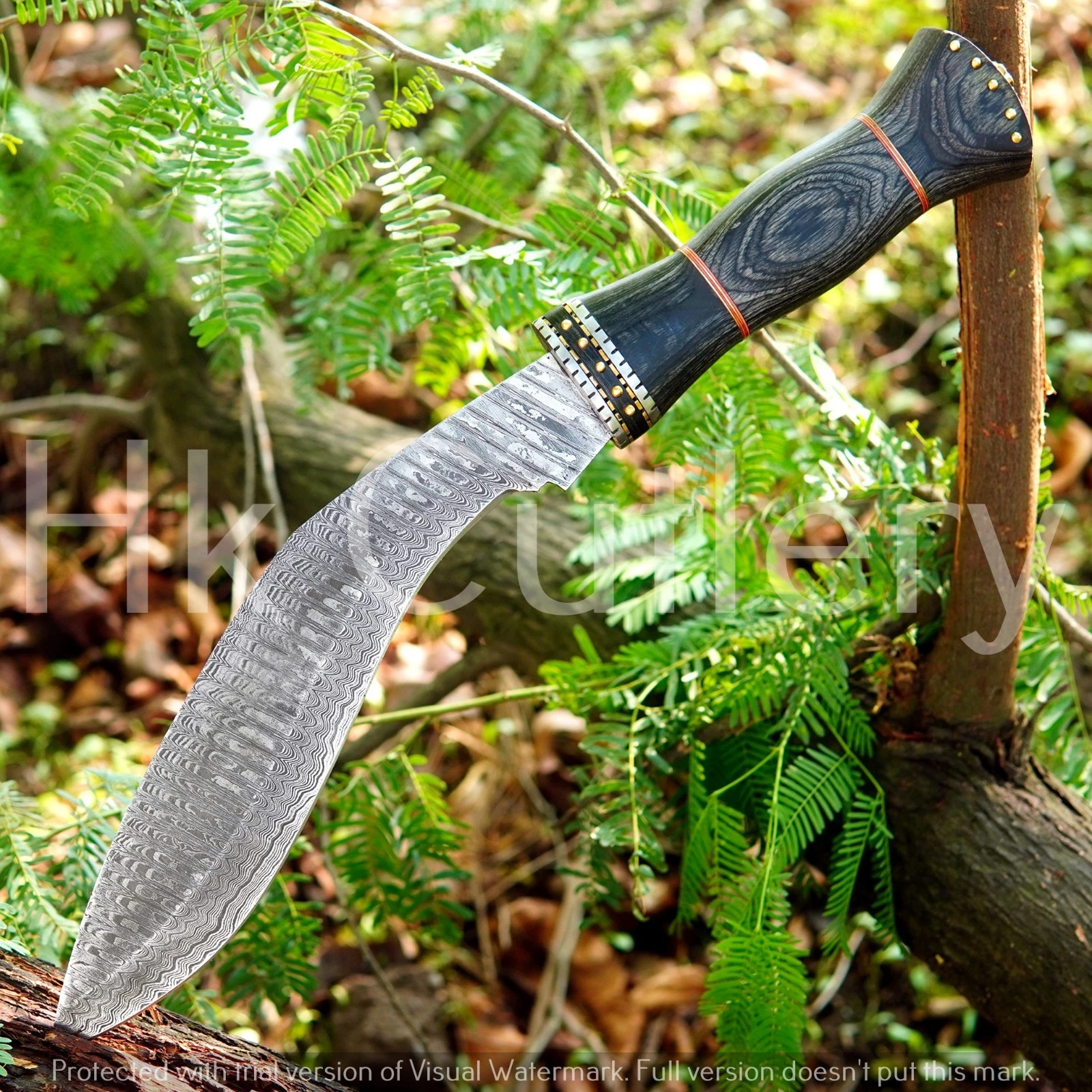 Traditional Kukri Knife 11″ – Forged Steel Blade, Wooden Handle, Camping Tool