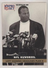 1991 Pro Set NFL Newsreel Ronnie Lott Signing Headlines Plan B #348 HOF 0h3w