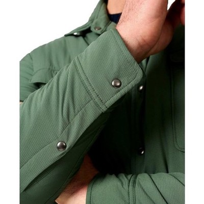 Johnnie-O Denzel Featherweight Shacket Mens Medium Kelp Green