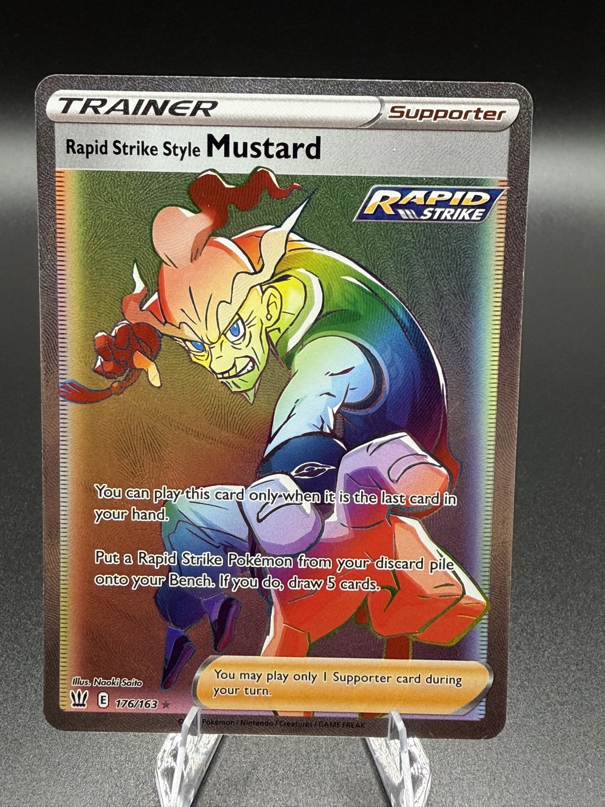 Rapid Strike Style Mustard (Secret) 176/163 Swsh05: Battle Styles Holo