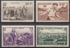 France 1940 Secours national 466 à 469 Neufs ** Sans Charnière