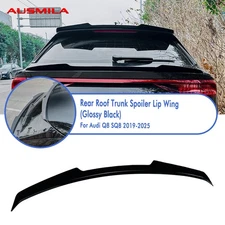 Rear Trunk Spoiler Roof Splitter Wing Kit For Audi Q8 SQ8 2019-2025 2020 Black