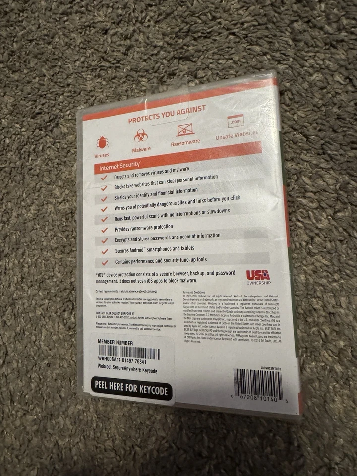 WEBROOT SecureAnywhere Internet Security - BRAND NEW/SEALED - Image 3 of 3