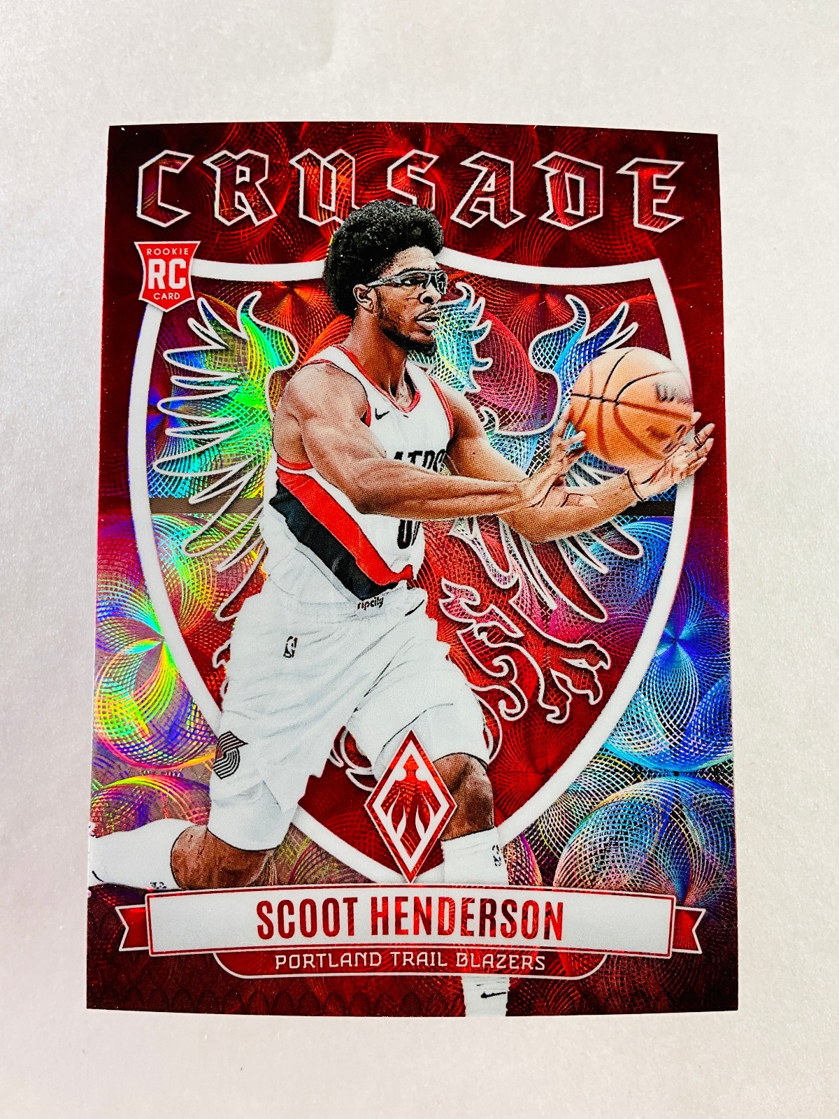 2023-24 Panini Phoenix Scoot Henderson Crusade Red Scope Prizm /75 #23 Rookie RC